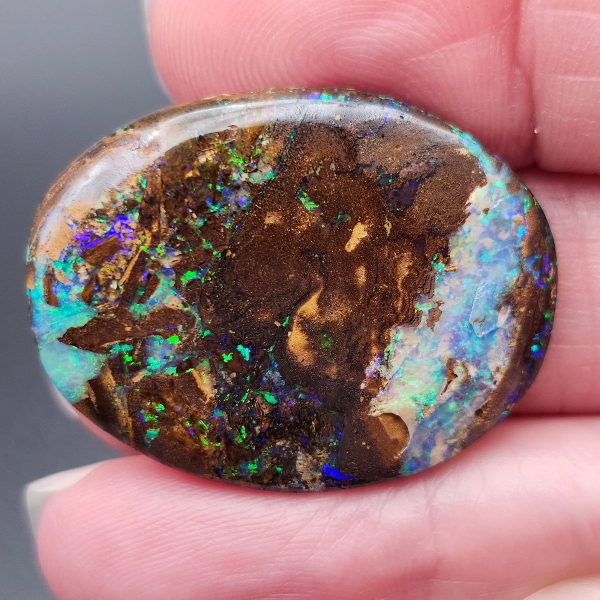 22.87ct Australian Koroit Boulder Matrix Opal | Oval Cabochon | #E301