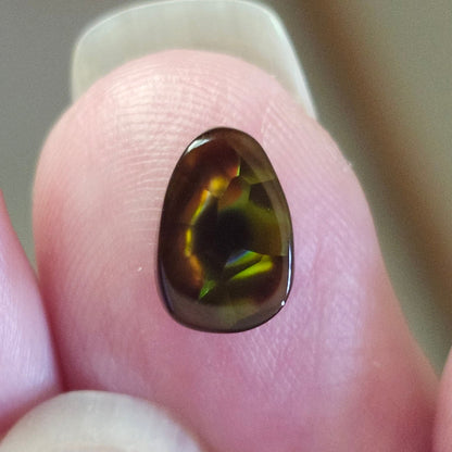 1.62ct Loose Fire Agate | Freeform Pear Cabochon