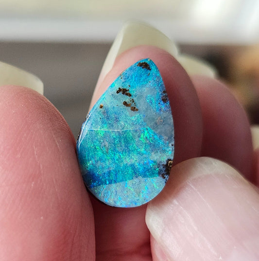 3.94ct Quilpie Australian Boulder Opal | Pear Shape Cabochon | #E287