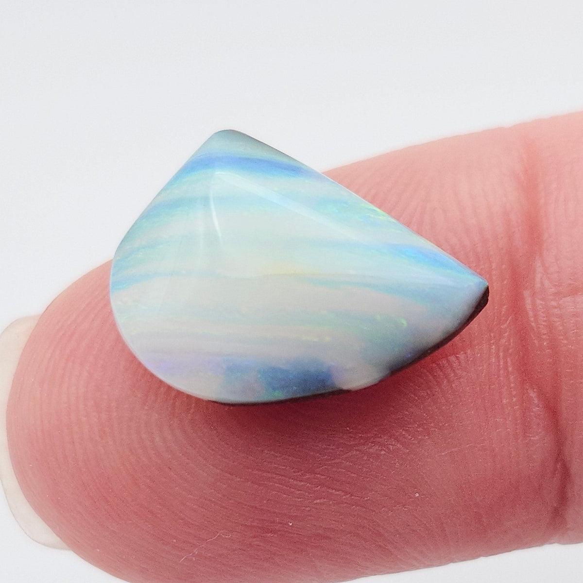 4.62ct Australian Quilpie Boulder Opal | Freeform Pear Cabochon | #E303