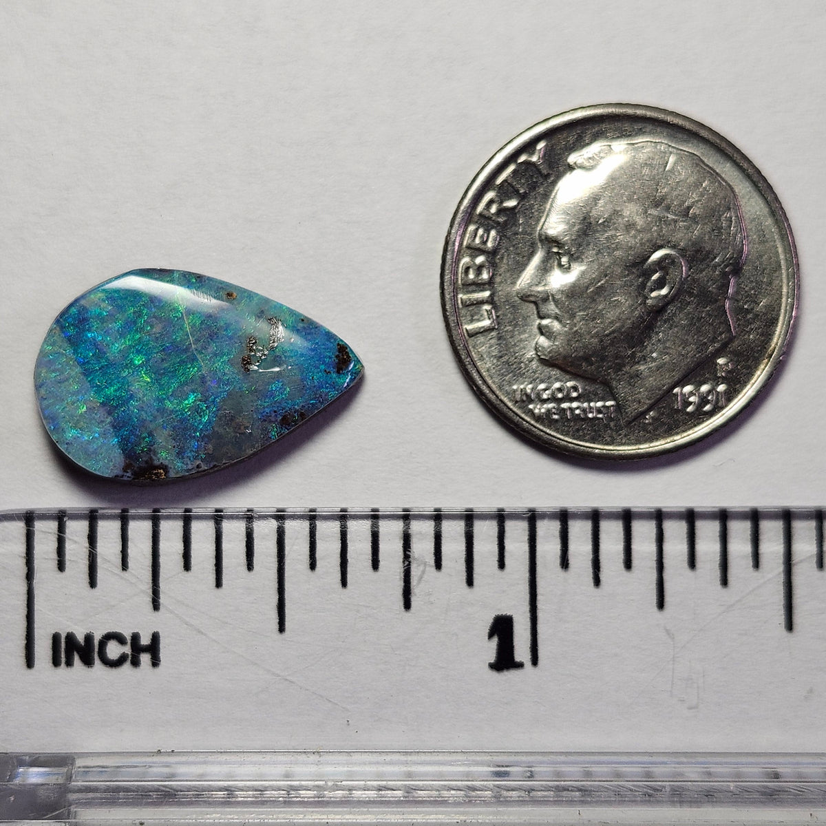 3.94ct Quilpie Australian Boulder Opal | Pear Shape Cabochon | #E287