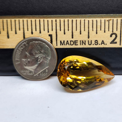 14.09ct Golden Beryl | Pear Shape Cut