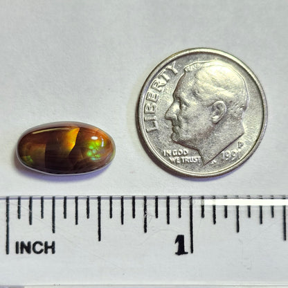 3.87ct Loose Fire Agate | Oval Cabochon