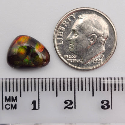 3.69ct Loose Fire Agate | Freeform Pear Cabochon