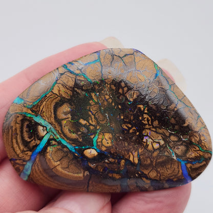 132.51ct Koroit Australian Boulder Opal | Pear Shape Cabochon | Two-Sided Stone | #E292