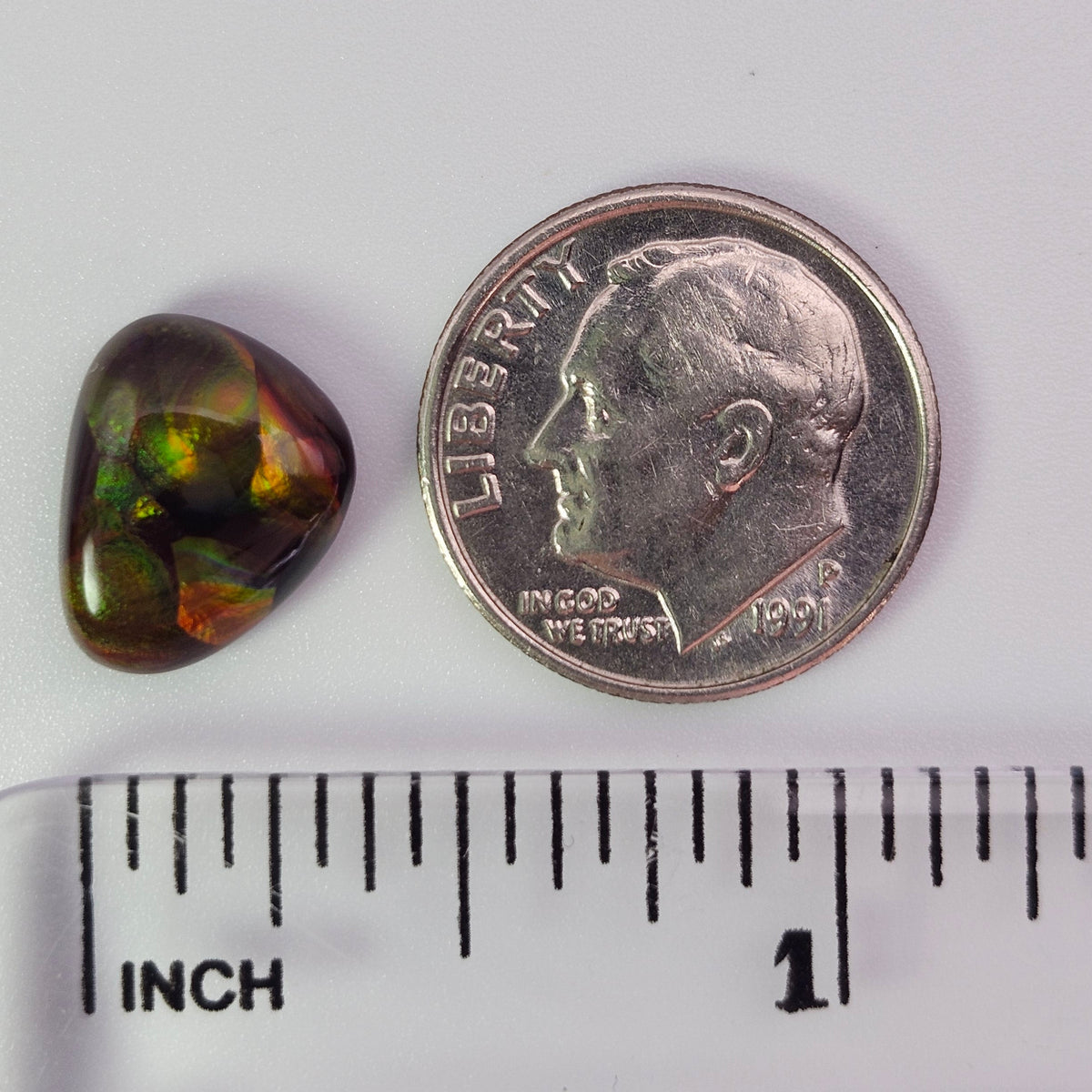 3.69ct Loose Fire Agate | Freeform Pear Cabochon