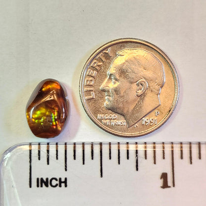 3.12ct Loose Fire Agate | Oval Cabochon