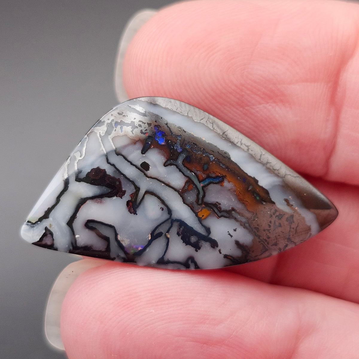 15.46ct Australian Yowah Boulder Matrix Opal | Freeform Cabochon | #E304