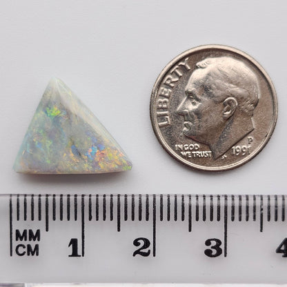 5.05ct Lightning Ridge Semi-Black Australian Opal | Triangular Cut Cabochon | #E306