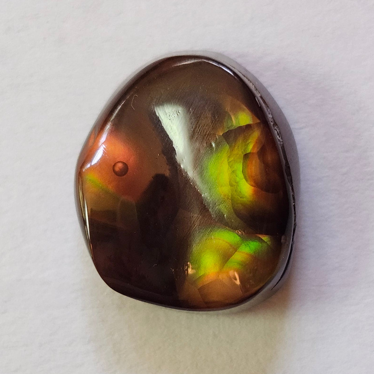 9.56ct Loose Fire Agate | Freeform Oval Cabochon