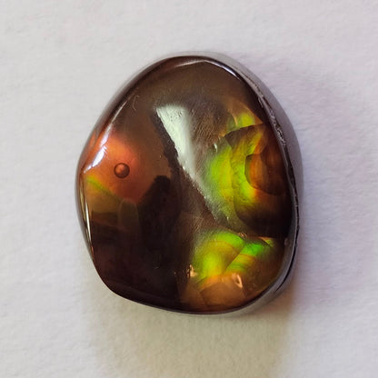 9.56ct Loose Fire Agate | Freeform Oval Cabochon