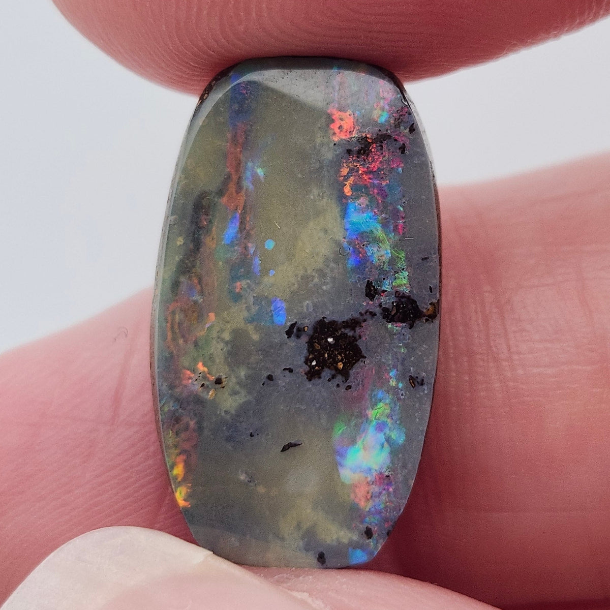 9.03ct Quiplie Australian Boulder Opal | Cushion Cut Cabochon | #E295