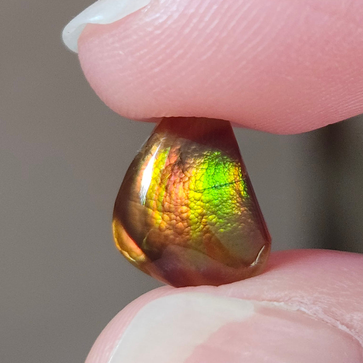 3.33ct Loose Fire Agate | Freeform Pear Cabochon