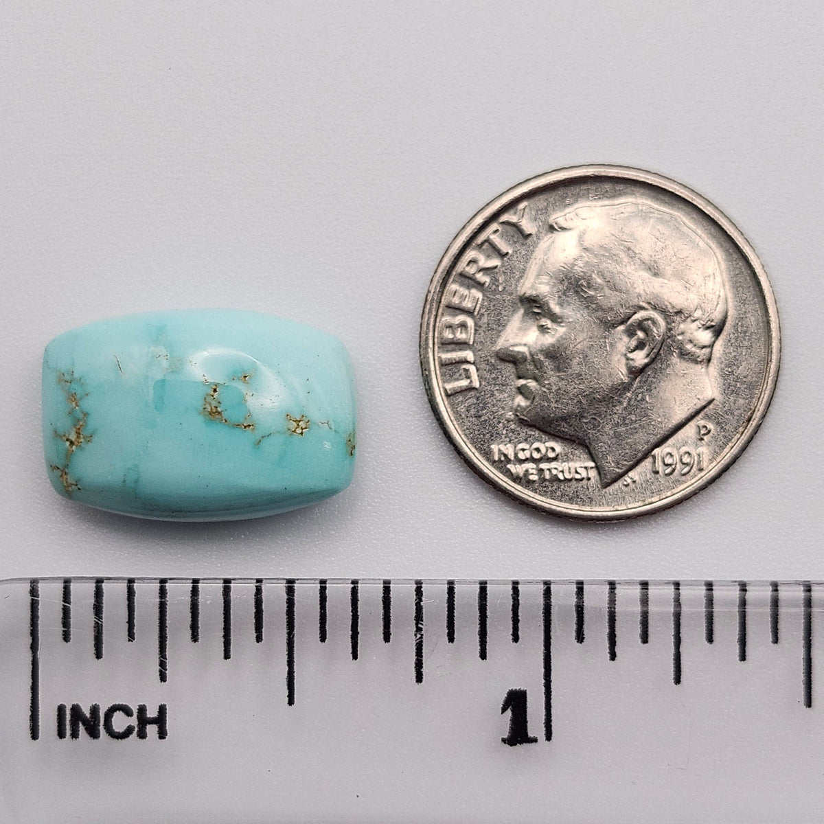 7.96ct Pilot Mountain Turquoise | Cushion Cut Cabochon | #520