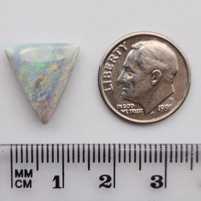 5.05ct Lightning Ridge Semi-Black Australian Opal | Triangular Cut Cabochon | #E306