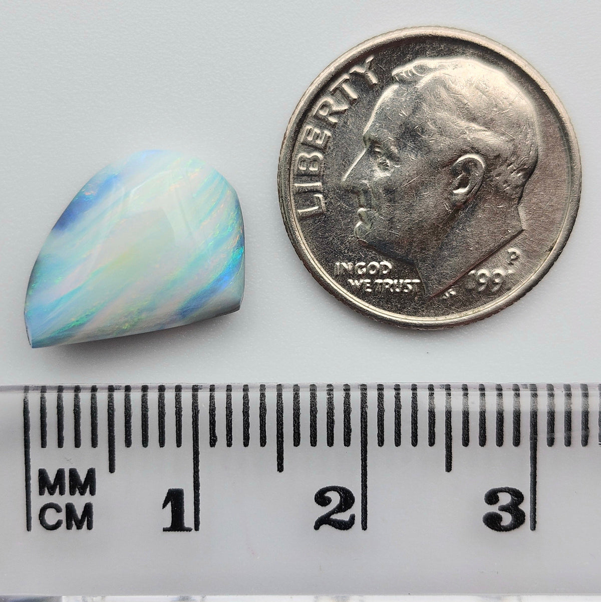 4.62ct Australian Quilpie Boulder Opal | Freeform Pear Cabochon | #E303
