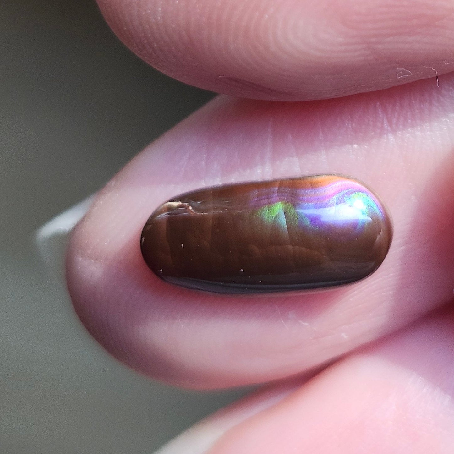 2.02ct Loose Fire Agate | Freeform Oval Cabochon