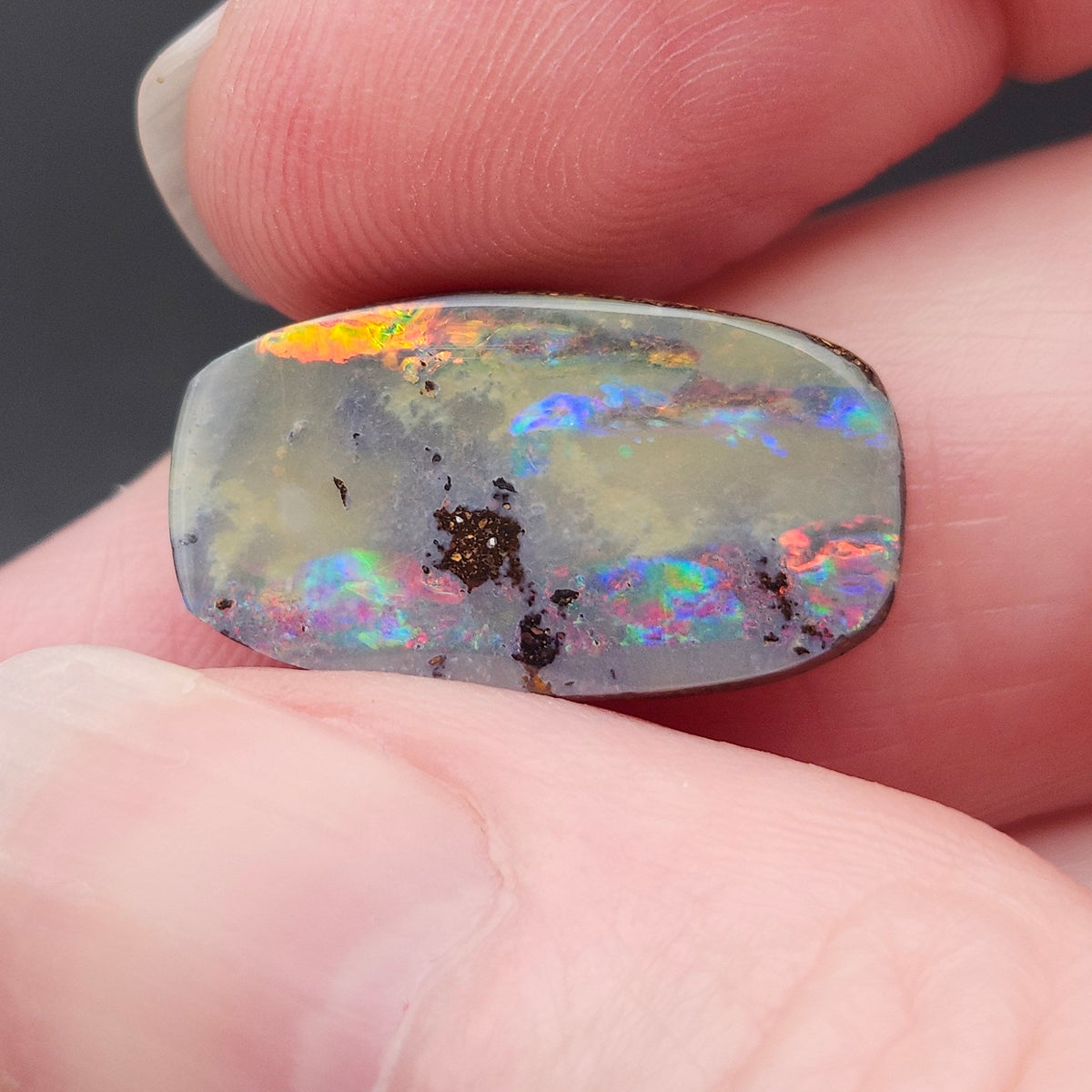 9.03ct Quiplie Australian Boulder Opal | Cushion Cut Cabochon | #E295
