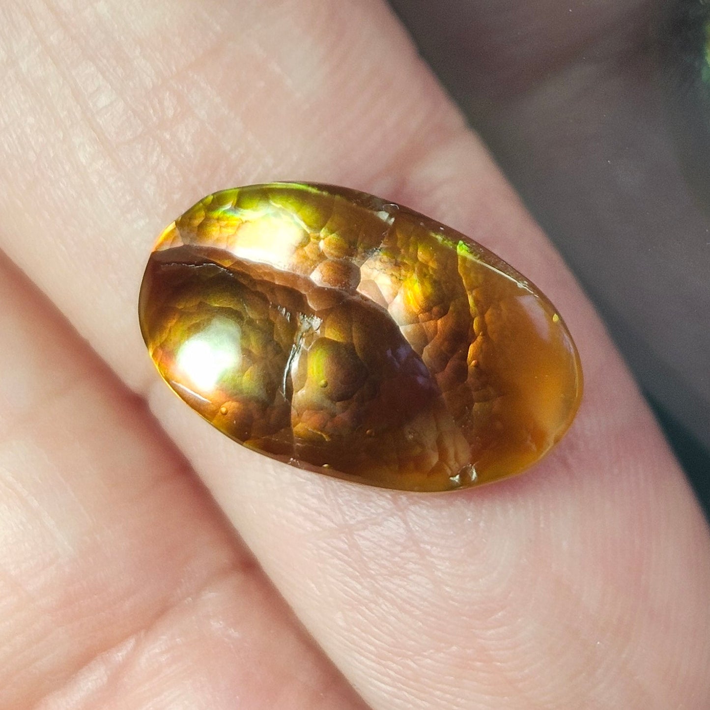 6.78ct Loose Fire Agate | Oval Cabochon
