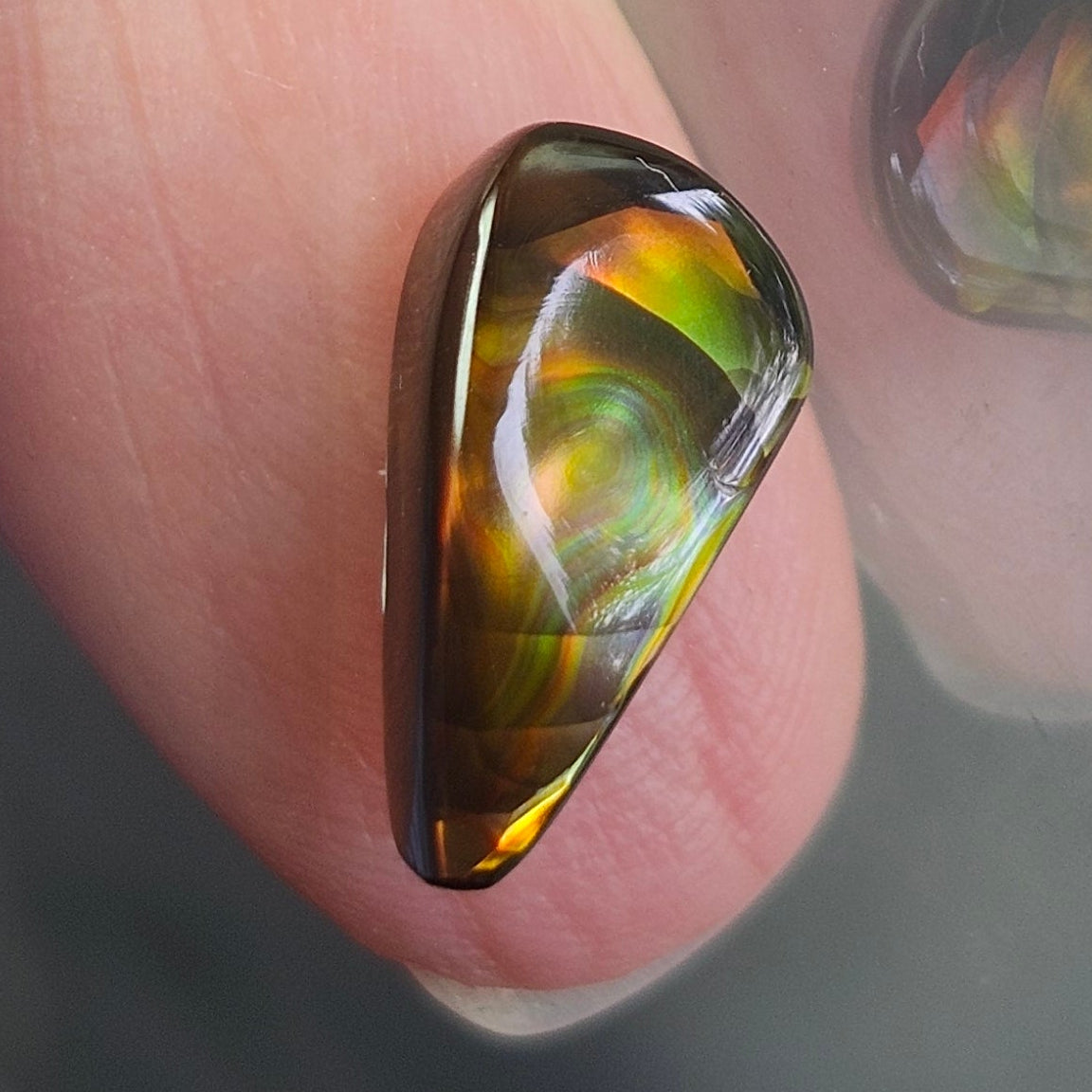3.16ct Loose Fire Agate | Pear Cabochon