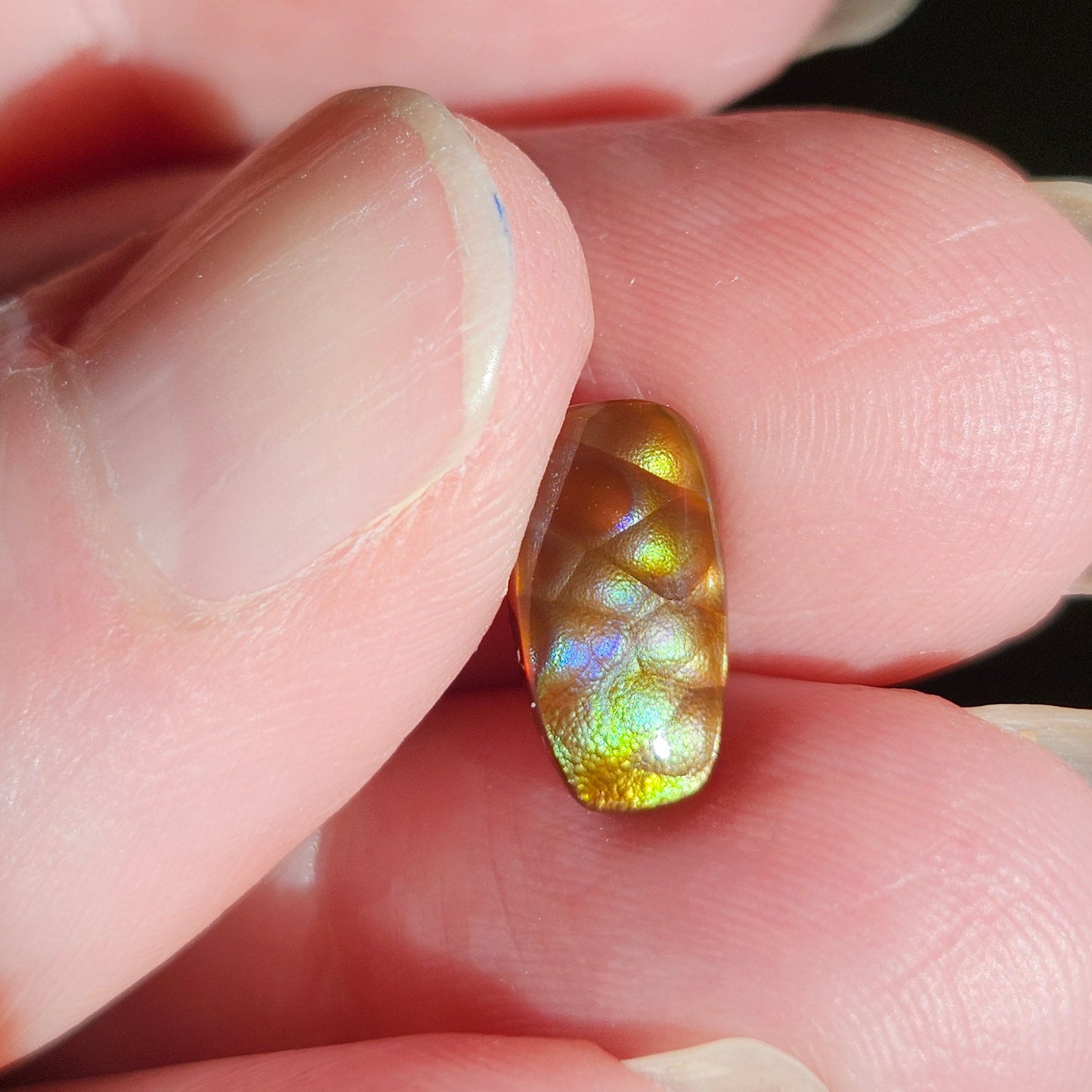 2.21ct Loose Fire Agate | Freeform Cushion Cut Cabochon