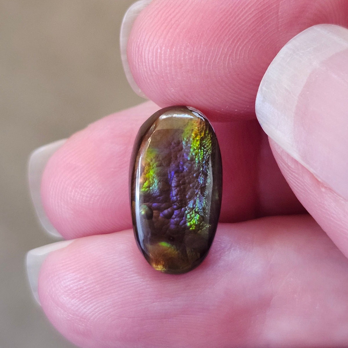 6.92ct Loose Fire Agate | Oval Cabochon