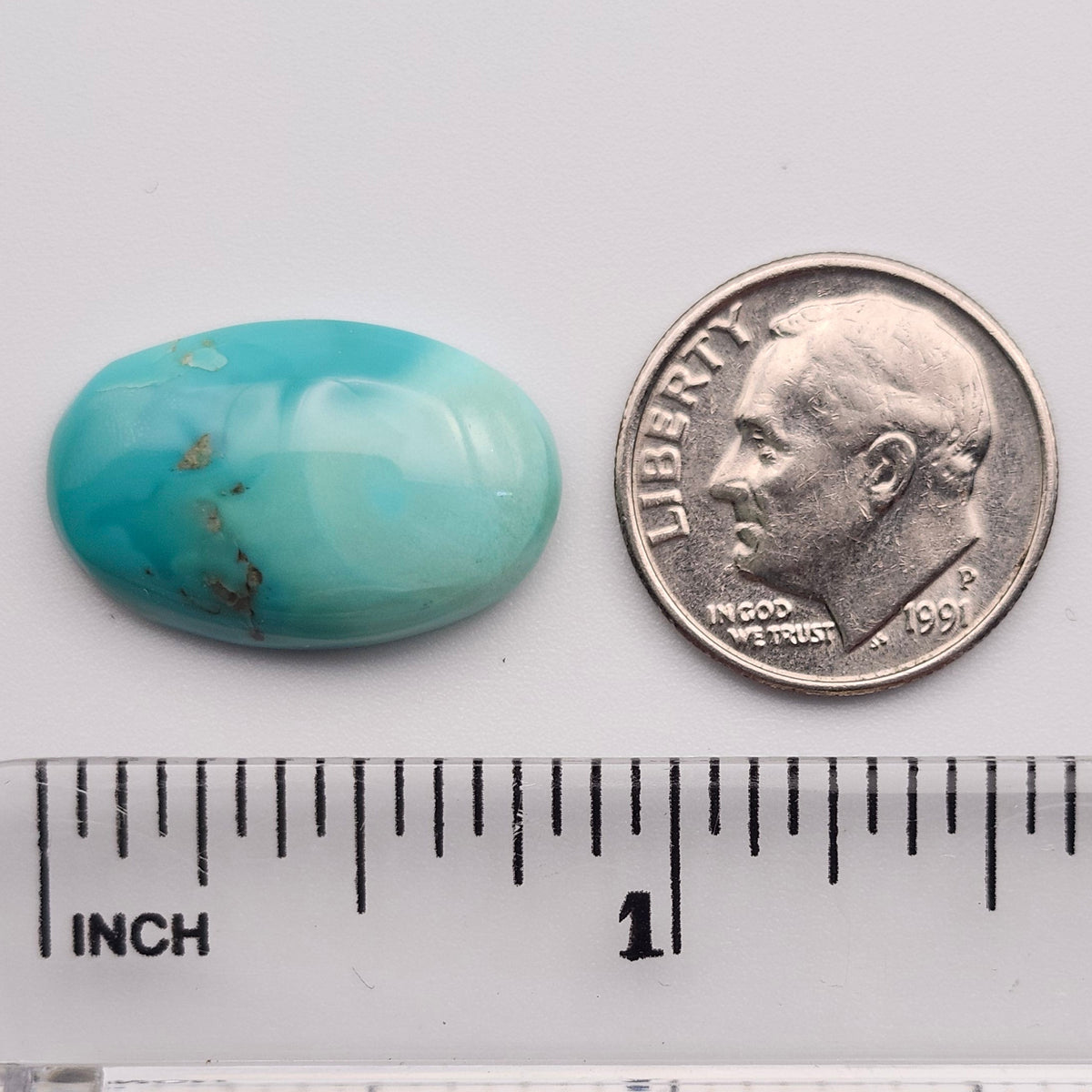 11.66ct Pilot Mountain Turquoise | Oval Cabochon | #522