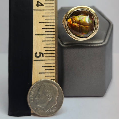 Ladies' Freeform Fire Agate Ring | 14kt