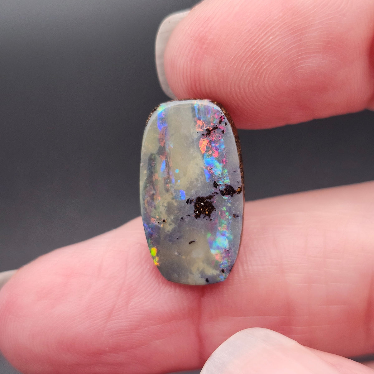 9.03ct Quiplie Australian Boulder Opal | Cushion Cut Cabochon | #E295