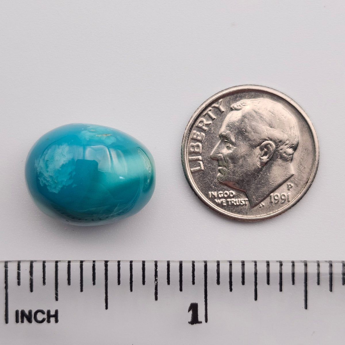 19.14ct Pilot Mountain Turquoise | Oval Cabochon | #523