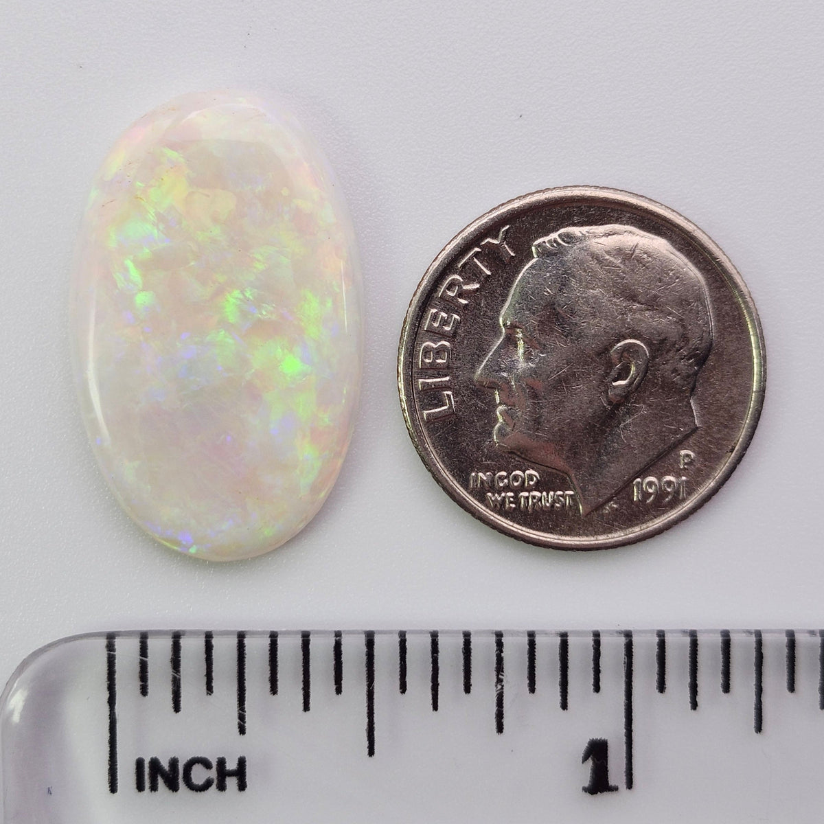 7.29ct Coober Pedy Australian Light Opal | Oval Cabochon | #E308