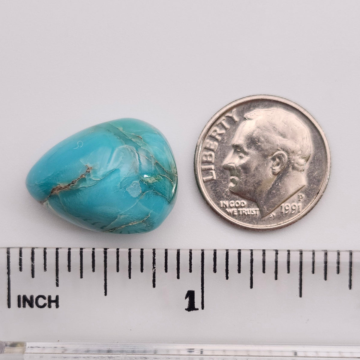 17.72ct Pilot Mountain Turquoise | Pear Shape Cabochon | #524