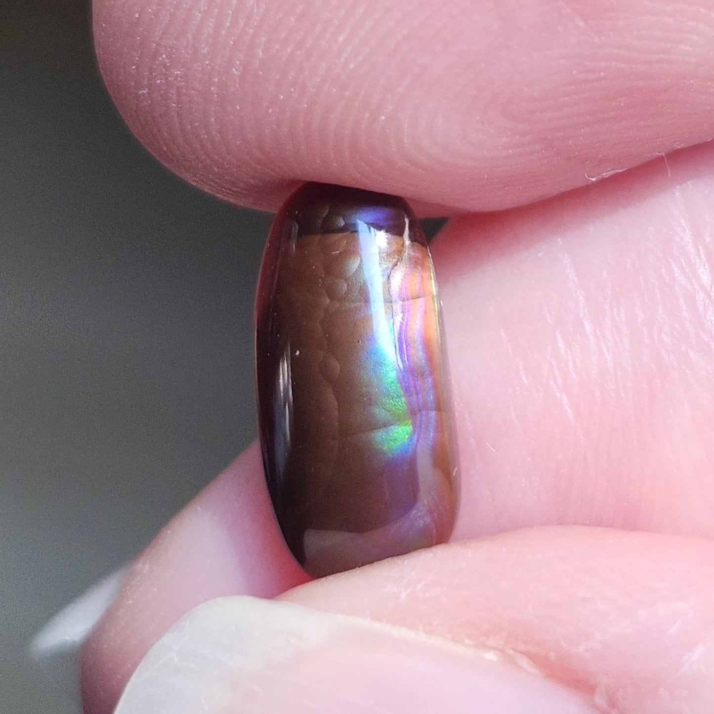 2.02ct Loose Fire Agate | Freeform Oval Cabochon