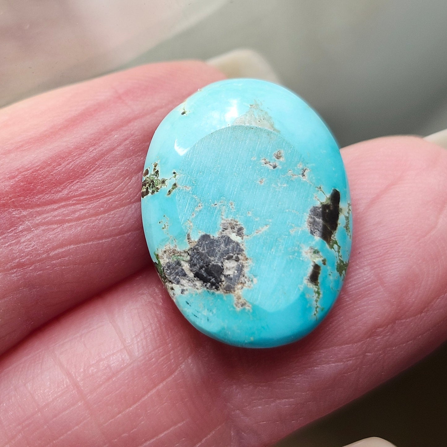 Turquoise #304 | Kingman | Oval Cabochon Cut | Preformed