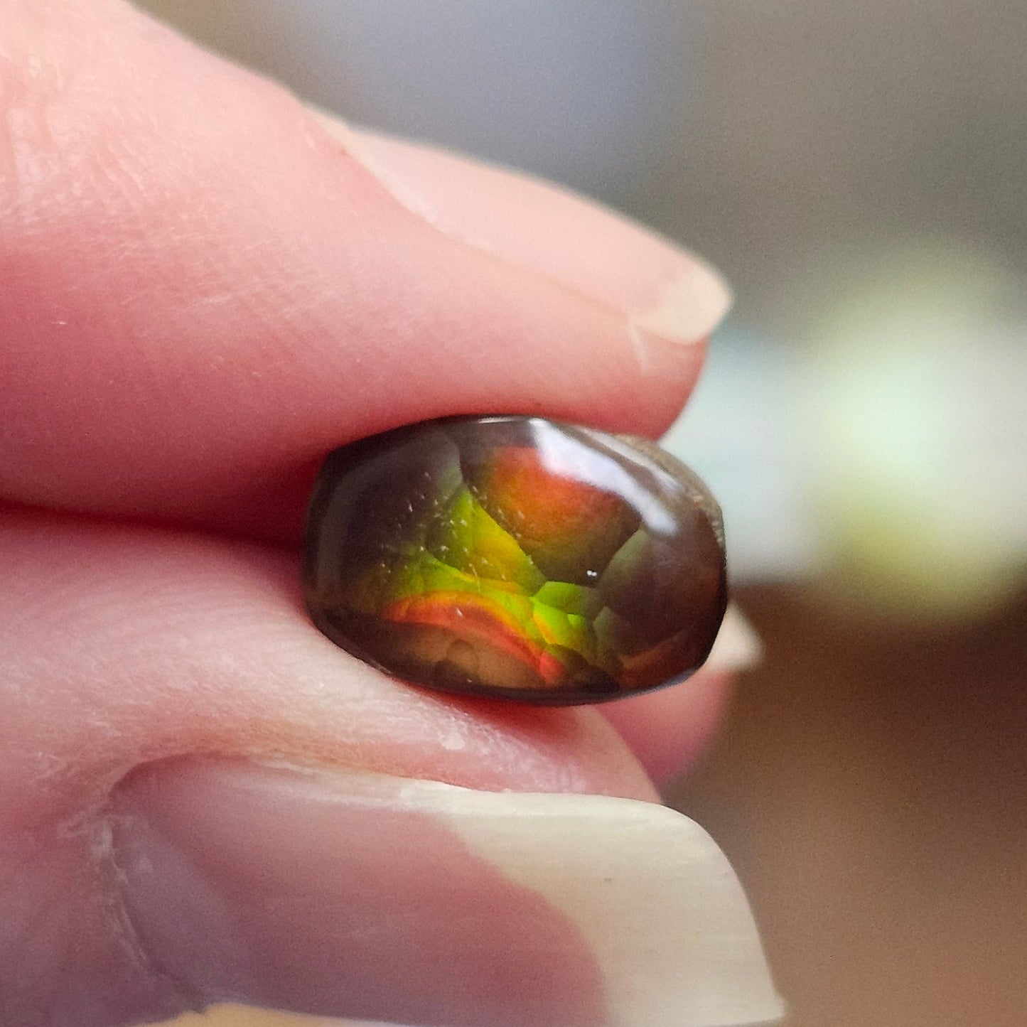 2.97ct Loose Fire Agate | Cushion Cabochon