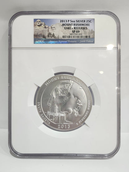 2013 P Silver 25C Mount Rushmore Collectible Coin | Fine Silver | #15