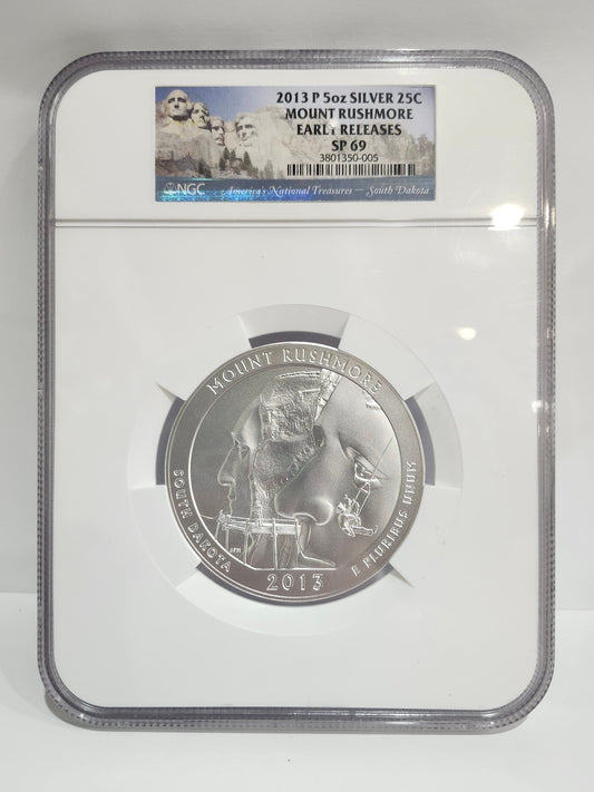 2013 P Silver 25C Mount Rushmore Collectible Coin | Fine Silver | #15