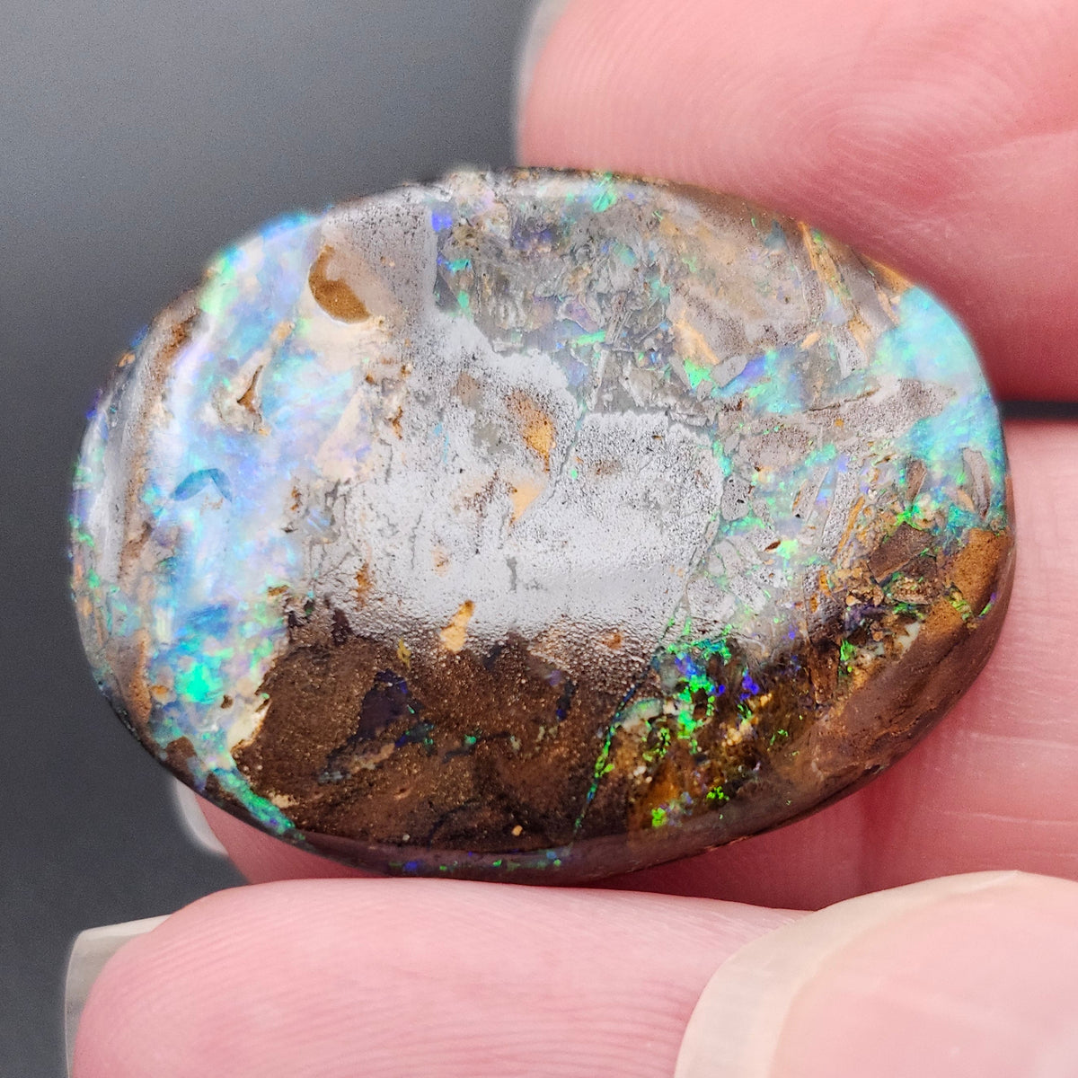 22.87ct Australian Koroit Boulder Matrix Opal | Oval Cabochon | #E301
