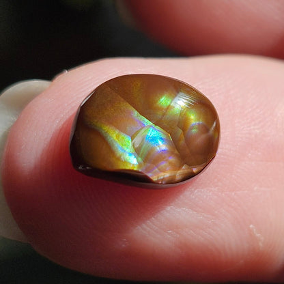 3.07ct Loose Fire Agate | Freeform Pear Cabochon
