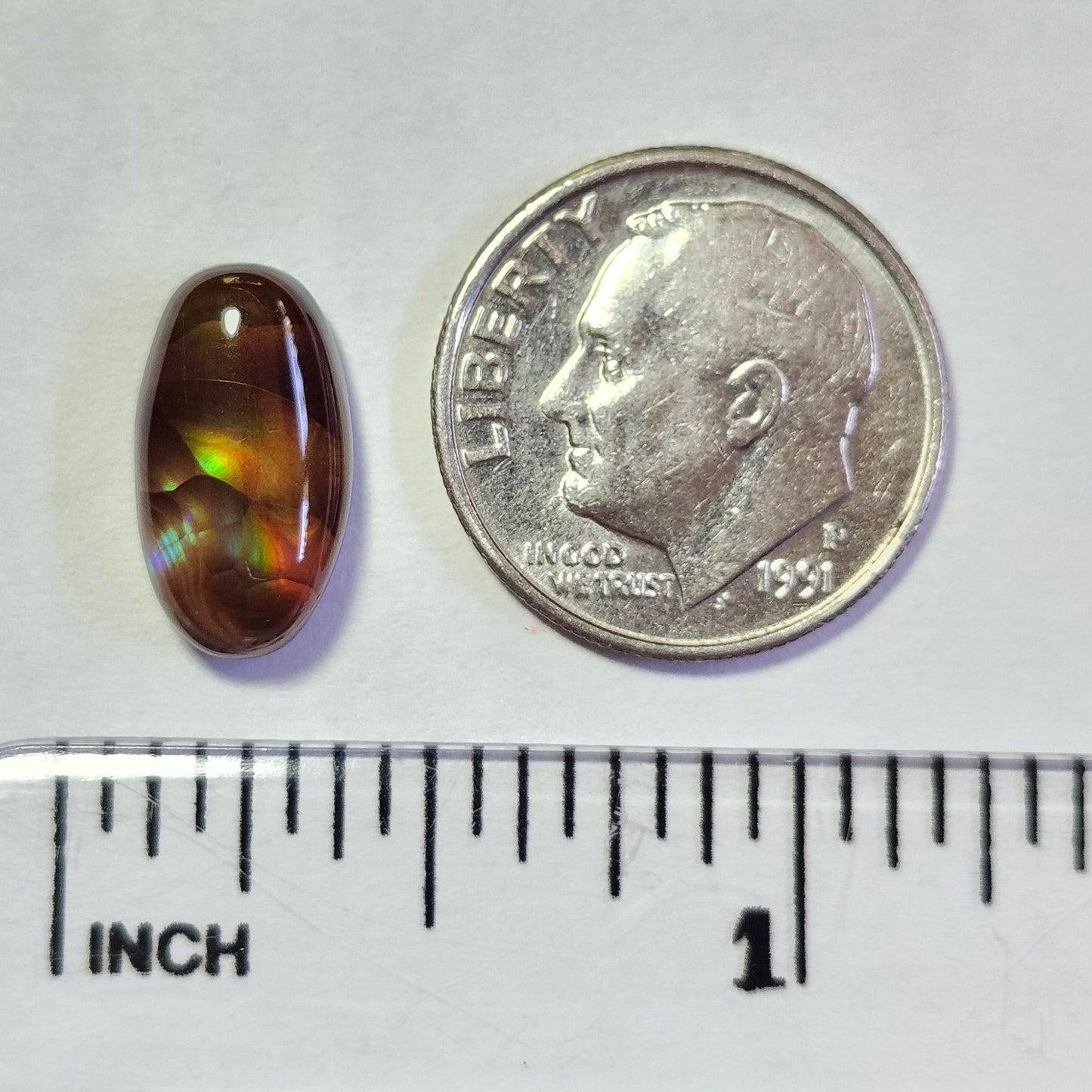 3.87ct Loose Fire Agate | Oval Cabochon