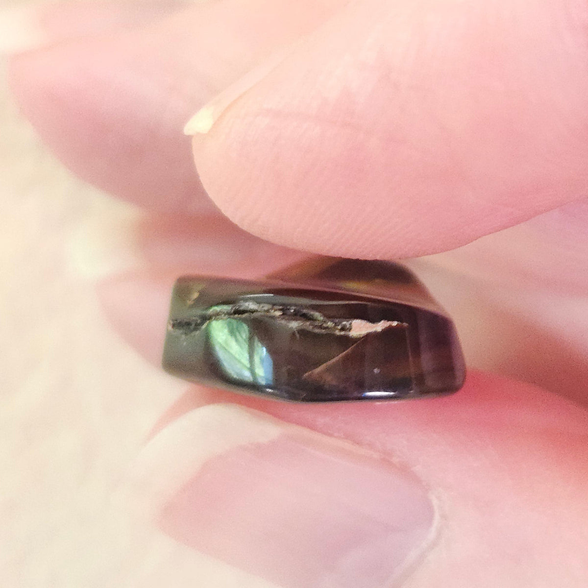 9.56ct Loose Fire Agate | Freeform Oval Cabochon