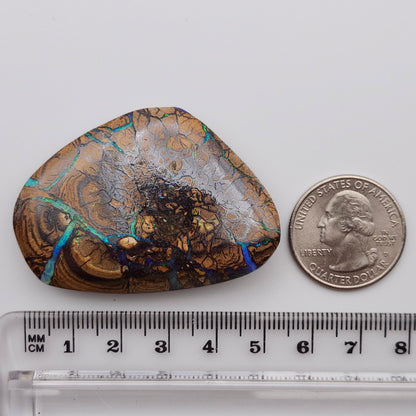 132.51ct Koroit Australian Boulder Opal | Pear Shape Cabochon | Two-Sided Stone | #E292