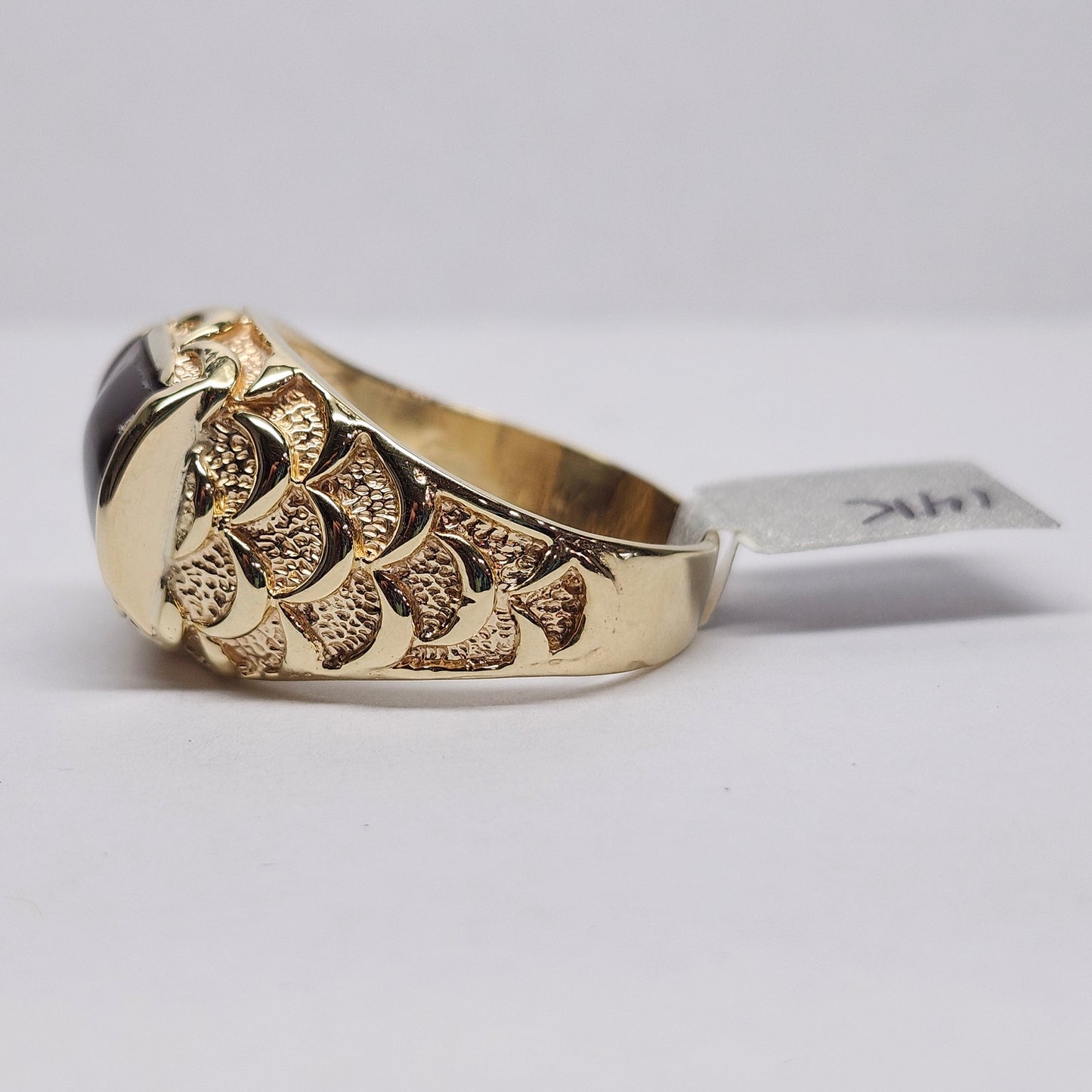 Rondo | 10.90 Gram Custom Fire Agate Ring | 14kt Yellow Gold