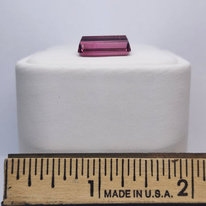 5.06ct Bi-Color Pink Rubellite Tourmaline | Emerald Cut