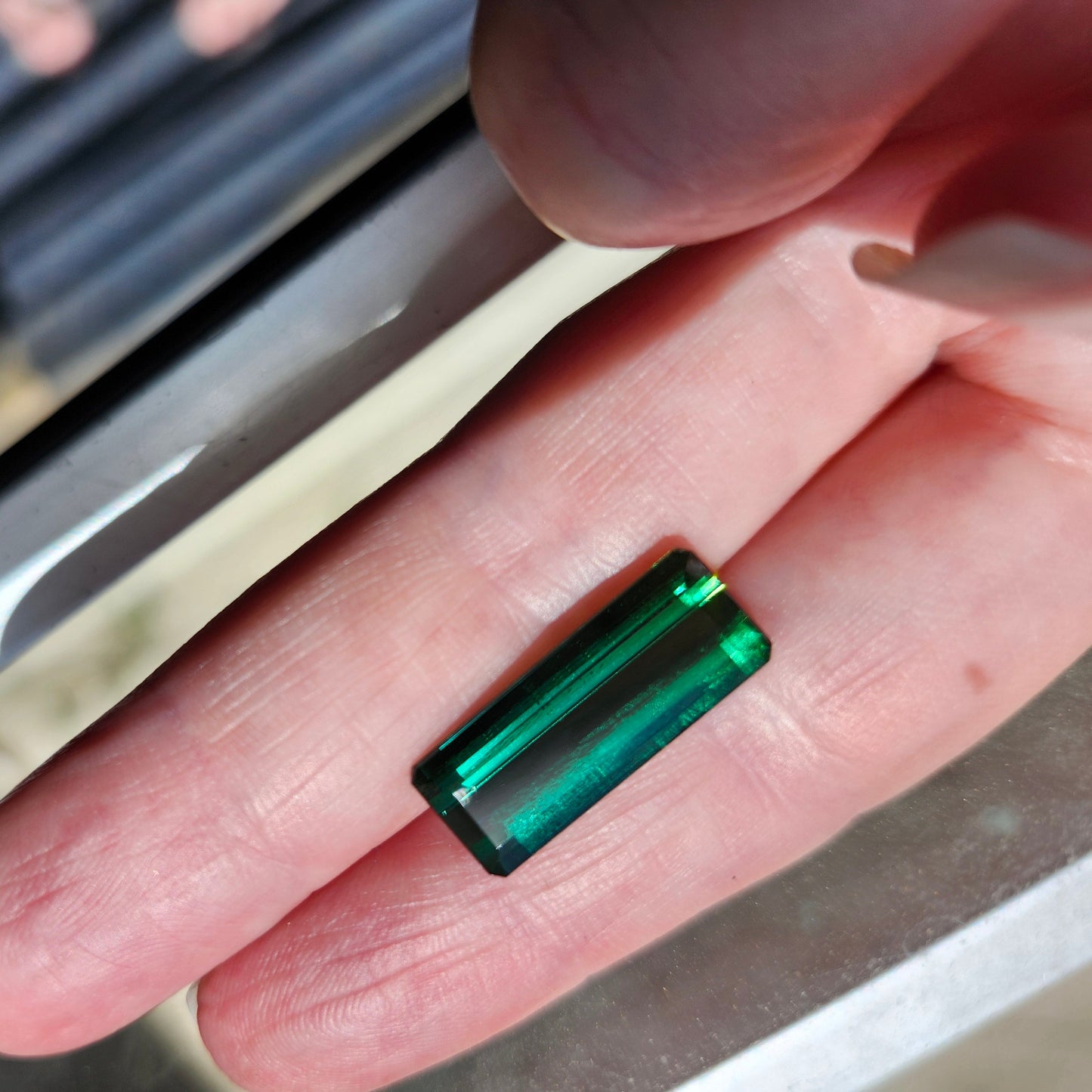 11.07ct Indicolite Tourmaline | Emerald Cut | AA Color