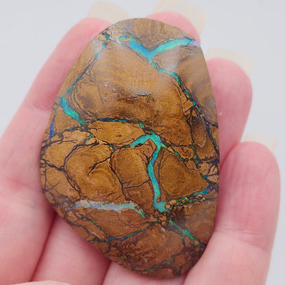 132.51ct Koroit Australian Boulder Opal | Pear Shape Cabochon | Two-Sided Stone | #E292