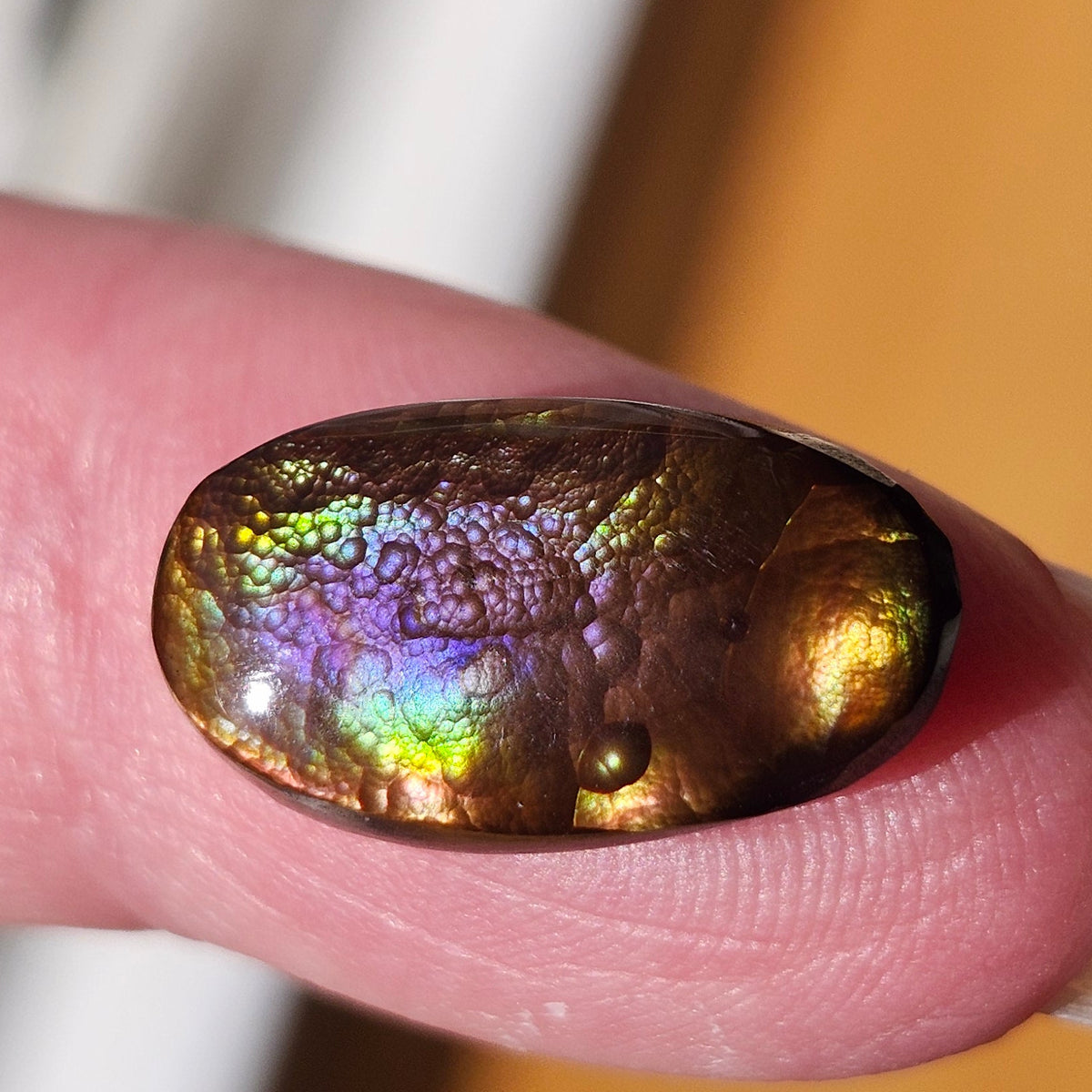 6.92ct Loose Fire Agate | Oval Cabochon
