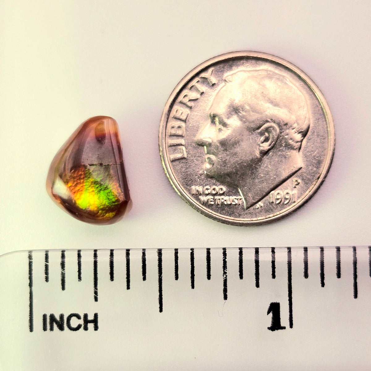 3.33ct Loose Fire Agate | Freeform Pear Cabochon