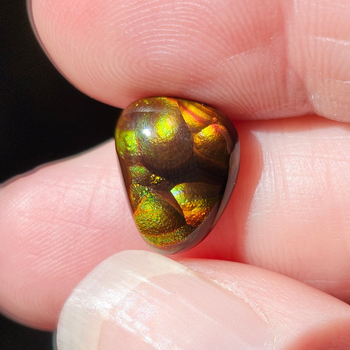 3.69ct Loose Fire Agate | Freeform Pear Cabochon