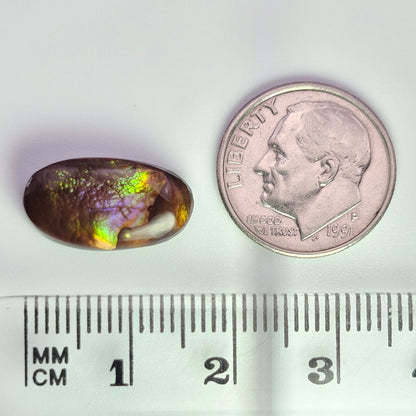 6.92ct Loose Fire Agate | Oval Cabochon